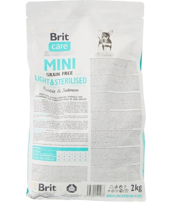 Brit Care - Mini Adult light and sterilized dog With Rabbit Meat 2kg - Image 2