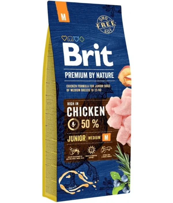 Brit Premium - Medium Breed Junior With Chicken 15Kg