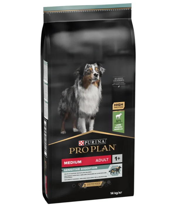 Purina Pro Plan Sensitive Digestion Medium Adult, Dry Dog food with Lamb 14Kg