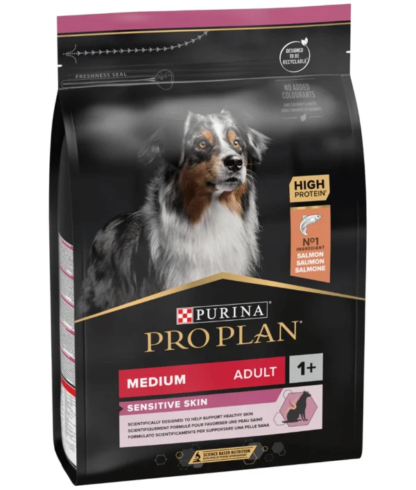 Purina Pro Plan Sensitive Skin Medium Adult, Dry Dog food with Salmon 3kg