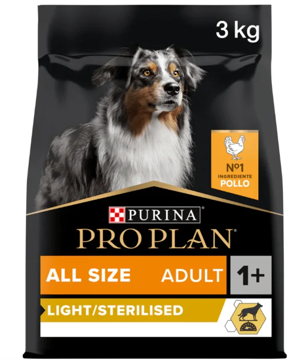 Purina Pro Plan Light Sterilized All Sizes Adult, Dry Dog food with Chicken  3Kg