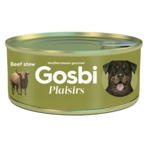 Gosbi - Plaisirs, Grain Free Beef Stew Adult Complementary Wet Dog Food – Hypoallergenic, Monoprotein, Weight Control 185g